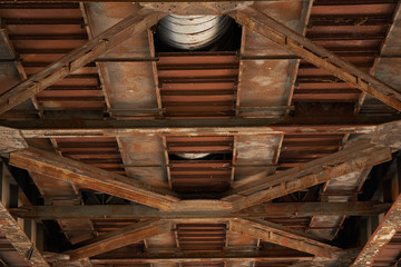 View of the old automobile bridge from below