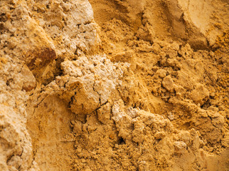 Yellow river sand, background, texture