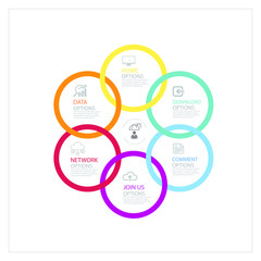 Modern infographics options banner. Vector.