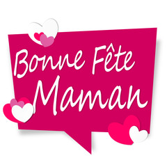 Bonne fête maman  rose - joyeuse Fête des mères