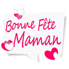 Bonne fête maman blanc - joyeuse Fête des mères
