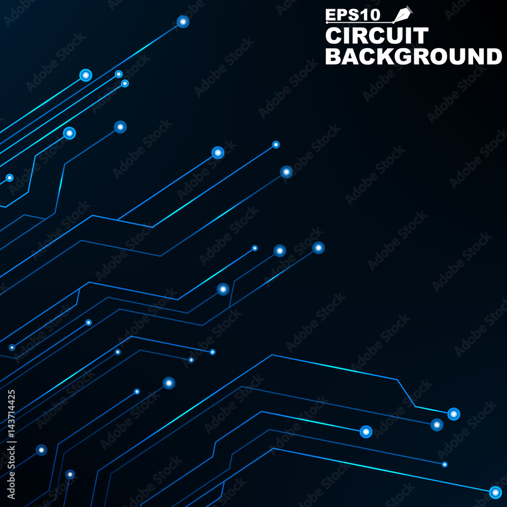 Poster circuit. black abstract background of digital technology. new technologies in design. computer netwo