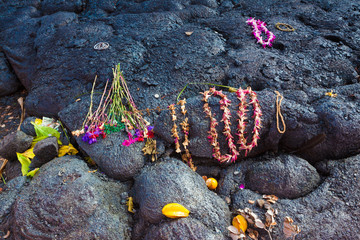 Gifts to Goddess Pele