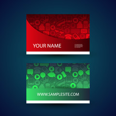 Business Card with Icons