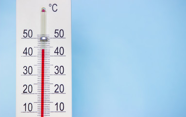 High temperature on a thermometer
