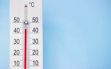 High temperature on a thermometer
