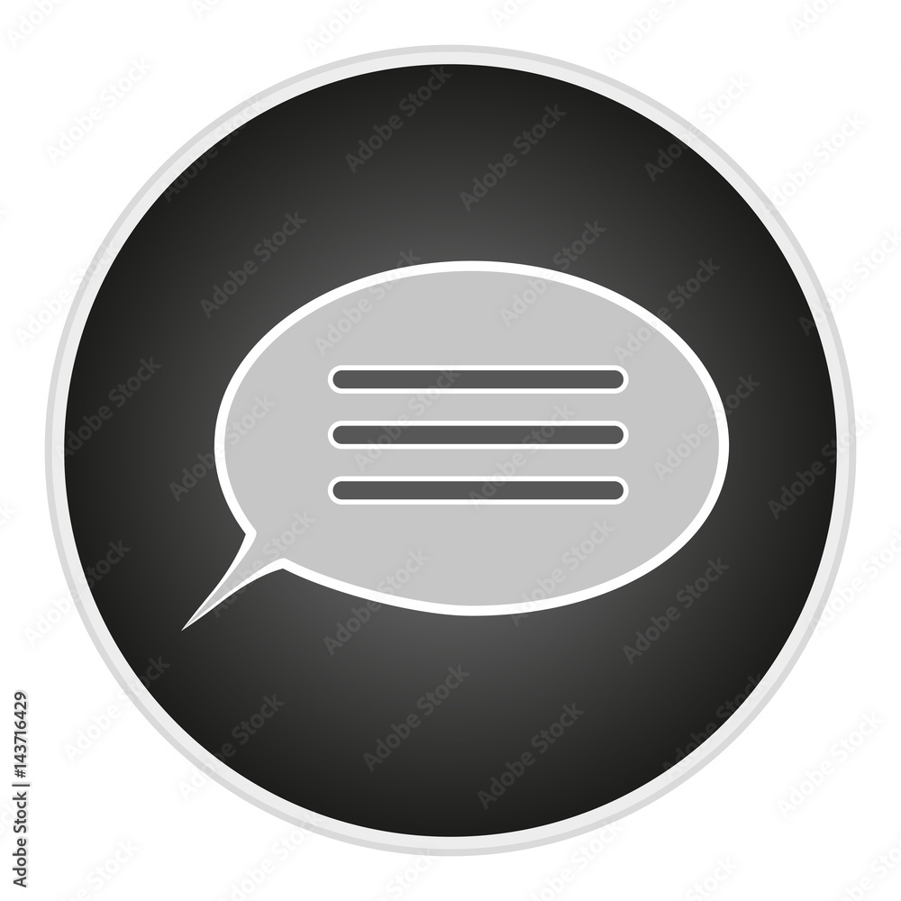 Poster vector image mark button chat