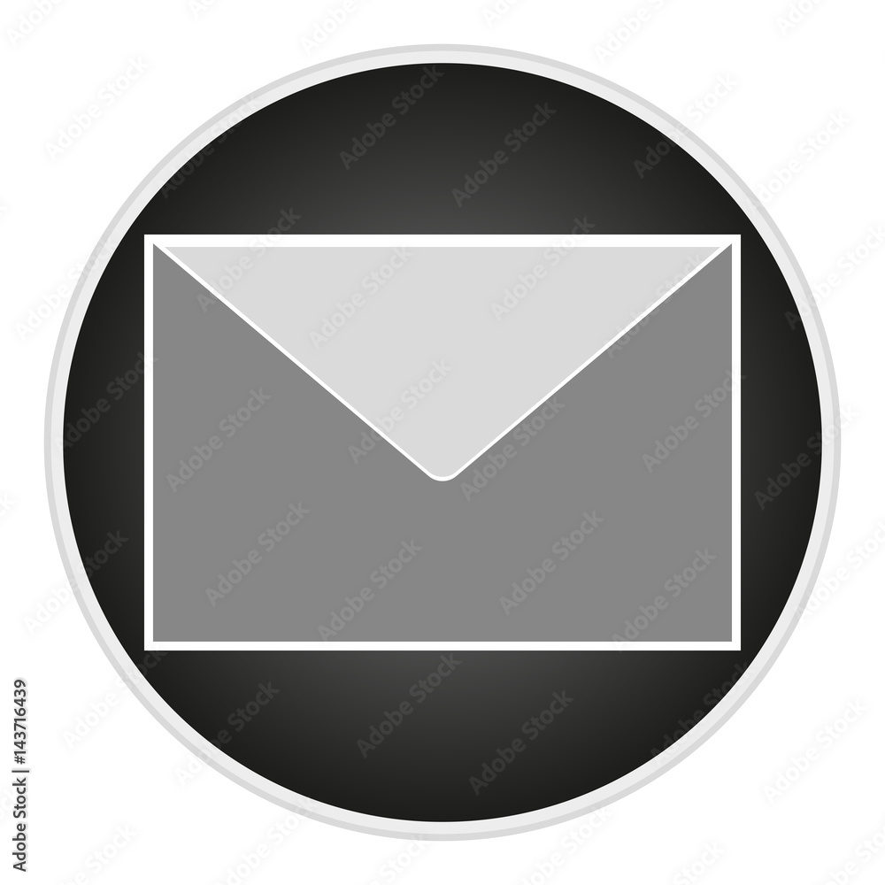 Poster vector flat image button with envelope. button with the message