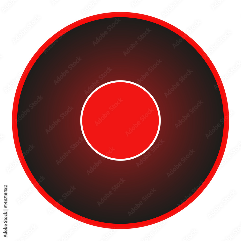 Aufkleber vector image button with the sign record