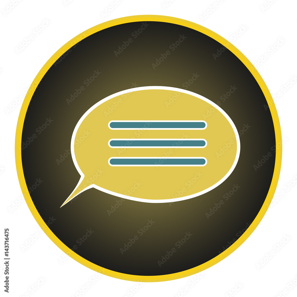 Poster vector image mark button chat