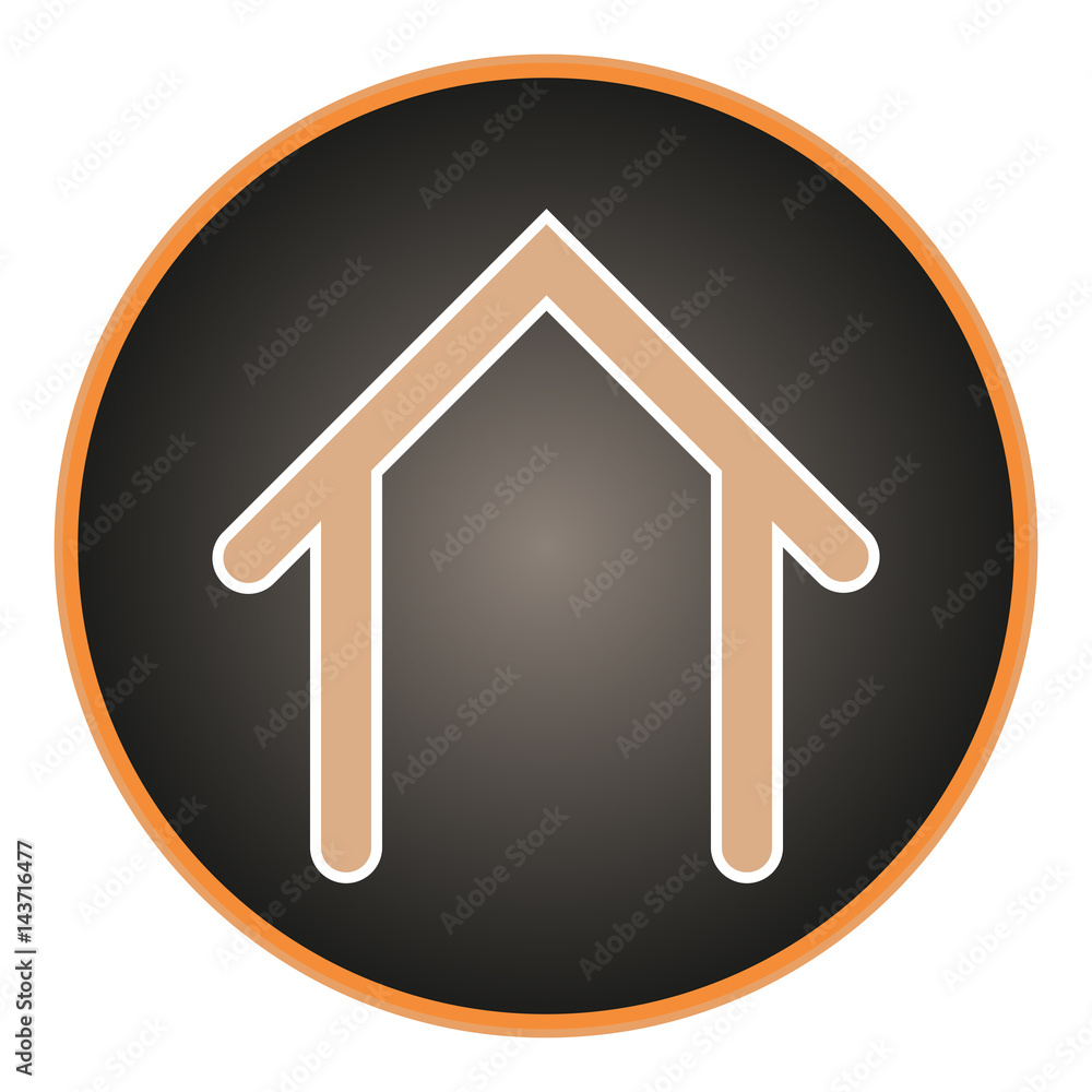 Aufkleber vector image button from the home page
