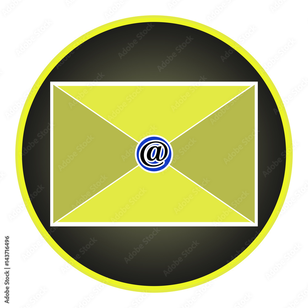 Poster vector image button with a message