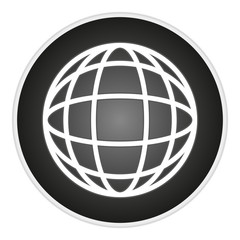 vector image button with a global network