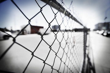 Old fence on the street.