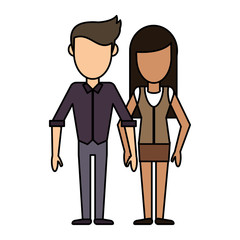 couple people relationship faceless vector illustration eps 10