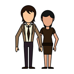 couple people relationship faceless vector illustration eps 10