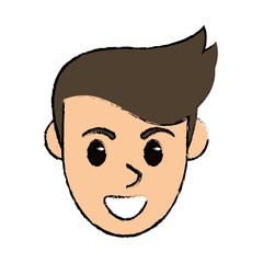 cartoon face man male image design vector illustration eps 10