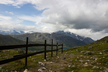Fototapeta na wymiar Jotunheimen National Park and mountains in Norway