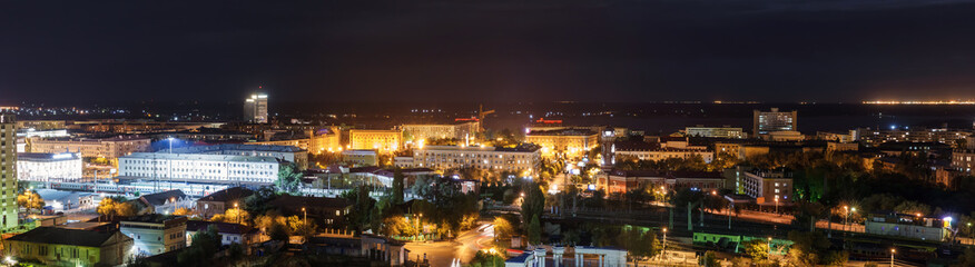 night view of the center of the city-hero of Volgograd