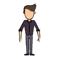Obraz premium man faceless male avatar body image vector illustration eps 10