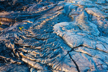 Patterns of molten cooled lava