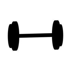 dumbbell or barbell weights icon image vector illustration design  black silhouette