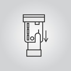 Atm and card flat icon