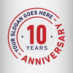 10 years anniversary logo template.
