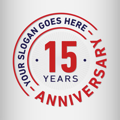 15 years anniversary logo template.
