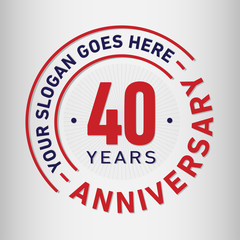 40 years anniversary logo template.
