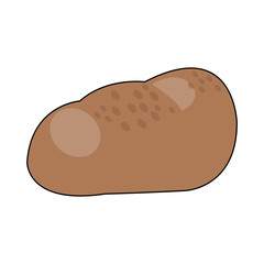 potato vegetable icon image vector illustration design 