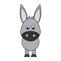 donkey cute animal cartoon icon image vector illustration design 