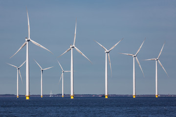 Offshore farm windturbines near Dutch coast