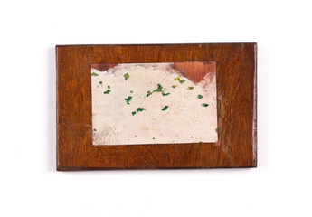 Old, cracked, wooden frame