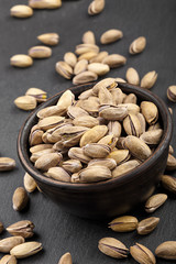 pistachios in the plate