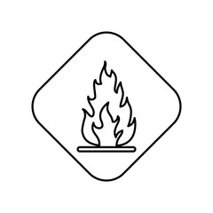Flammable advert sign icon vector illustration graphic design