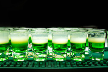  cocktails green mexican on the bar