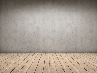 Wood and concret room