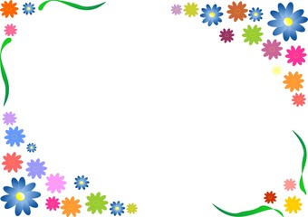 Flower borders with copy space