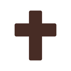 Obraz premium Christianity cross symbol icon vector illustration graphic design