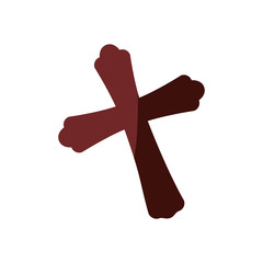 Obraz premium Christianity cross symbol icon vector illustration graphic design