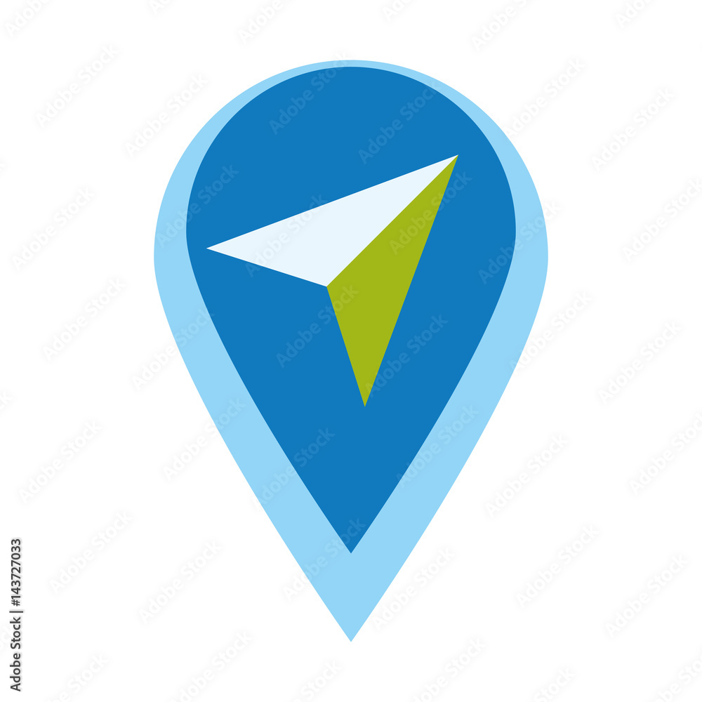Poster map pointer app icon vector illustration graphic design