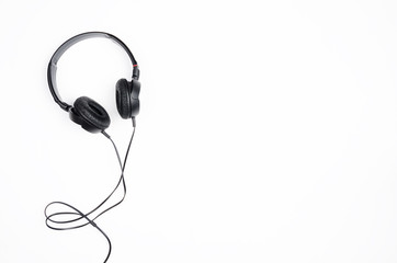Headphones on a white background.