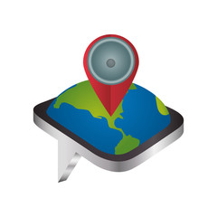 GPS map pointer icon vector illustration graphic design
