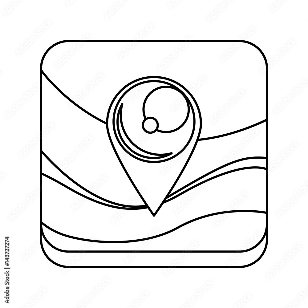Poster gps map pointer icon vector illustration graphic design