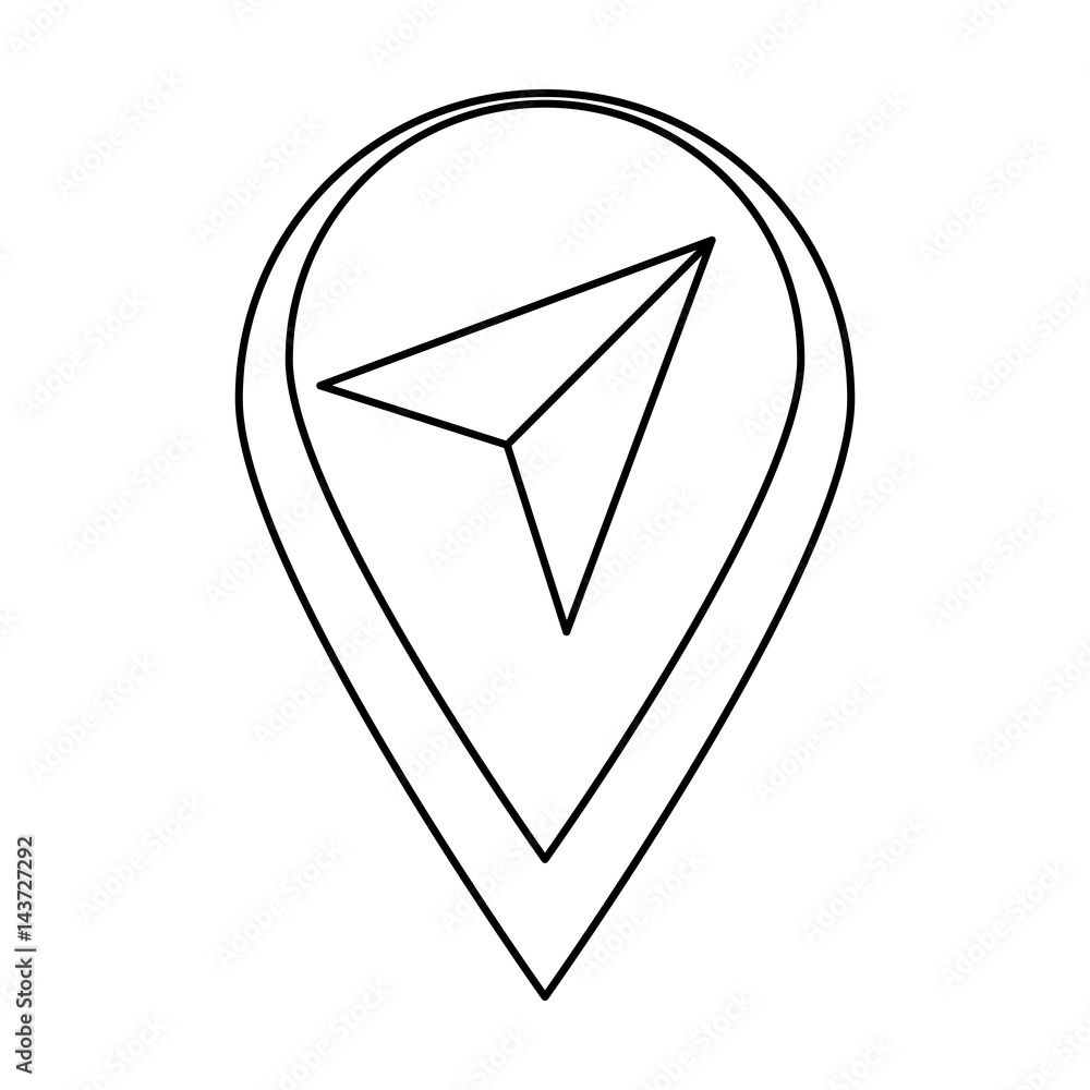 Poster gps map pointer icon vector illustration graphic design