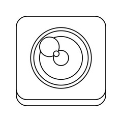 Camera shutter symbol icon vector illustration graphic design