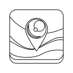 GPS map pointer icon vector illustration graphic design