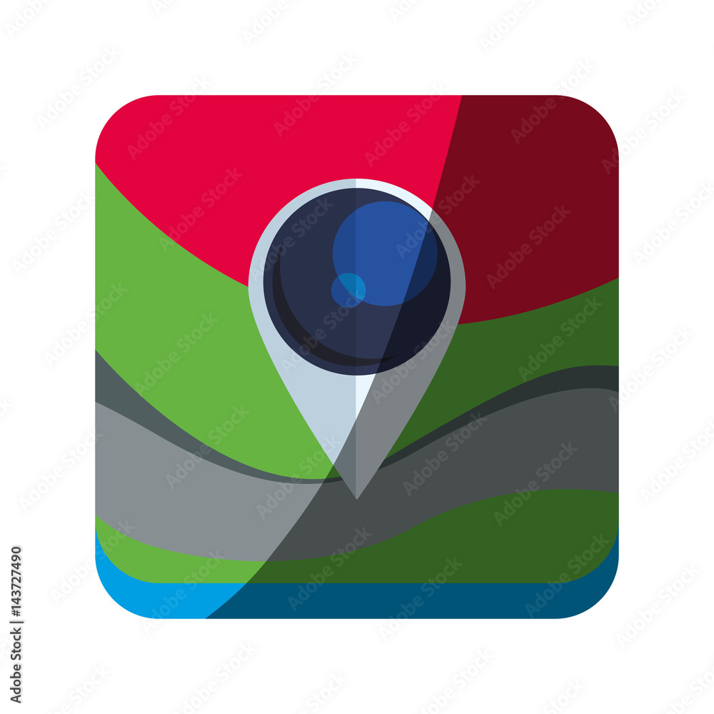 Poster gps map pointer icon vector illustration graphic design