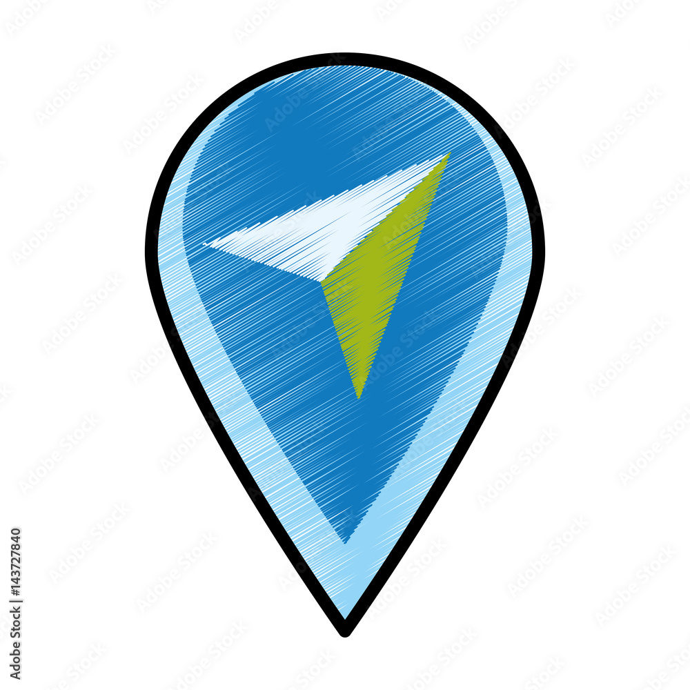 Poster gps map pointer icon vector illustration graphic design